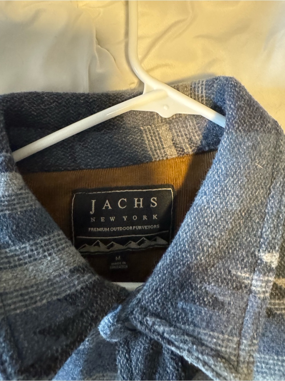 Jachs New York Men’s Blue Plaid Shirt Jacket